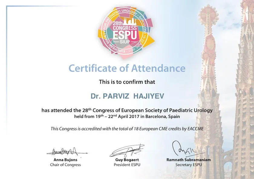 28th ESPU Congress, Barcelona