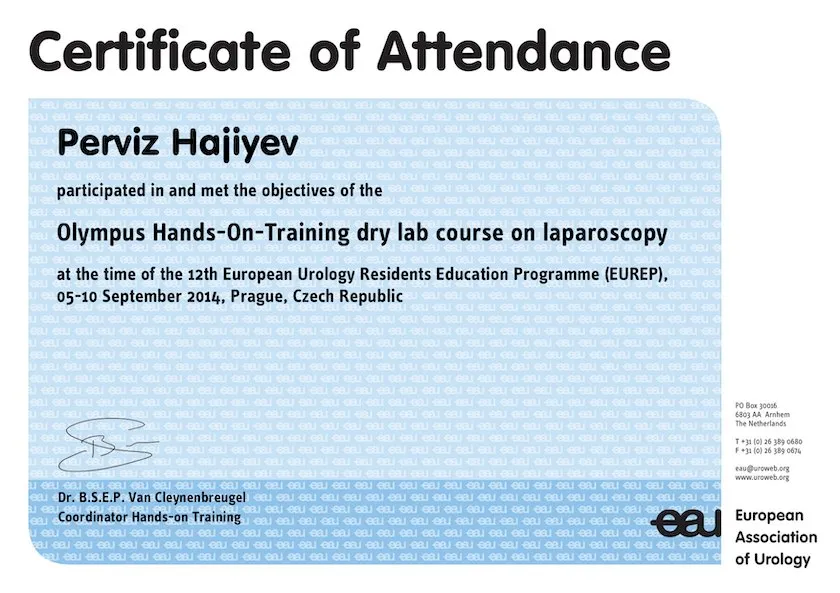 Hands-on laparoscopy course, Prague